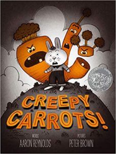 Cover of the book "Creepy Carrots!" by Aaron Reynolds