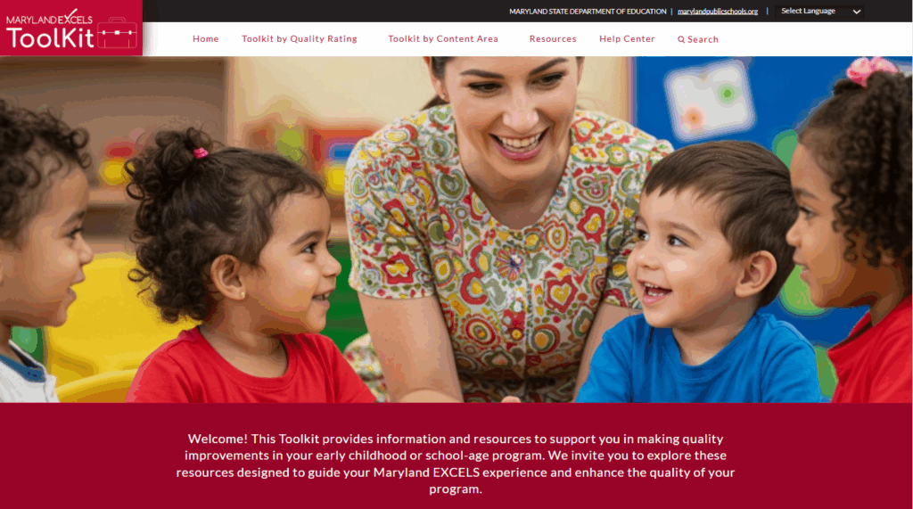 Maryland EXCELS Toolkit home page